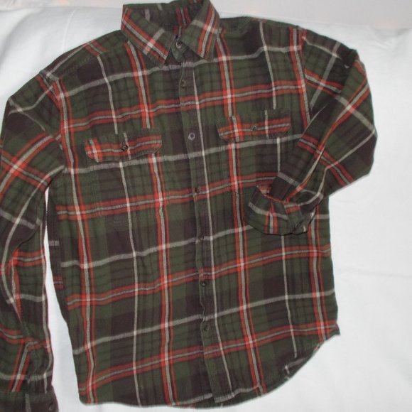 George Other - 𝅺green/orange Men's Small Flannel Shirt